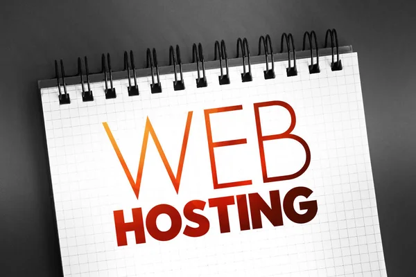Web Hosting - Internet hosting service that hosts websites for clients, text quote on notepad