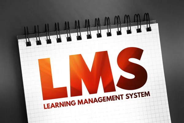 Lms Acrónimo Learning Management System Aplicación Software Para Administración Documentación — Foto de Stock