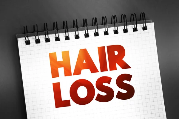 stock image Hair Loss text quote on notepad, medical concept background