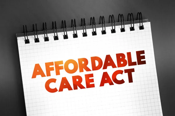Betaalbare Care Act Uitgebreide Hervormingen Van Ziektekostenverzekering Fiscale Bepalingen Tekstconcept — Stockfoto