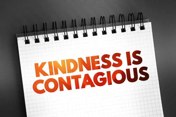 Kindness Contagious Text Quote Notepad Concept Background — Stock Photo, Image