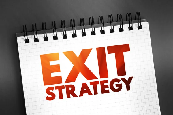 Exit Strategy Způsob Jak Opustit Současnou Situaci Buď Dosažení Předem — Stock fotografie