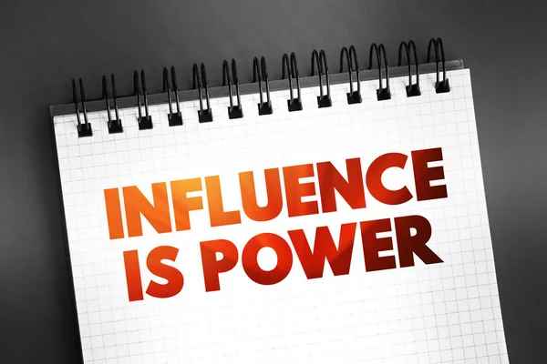 Influence Power Text Quote Notepad Concept Background — Stock Photo, Image
