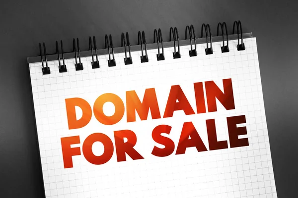Domain Sale Text Zitat Auf Notizblock Konzept Hintergrund — Stockfoto