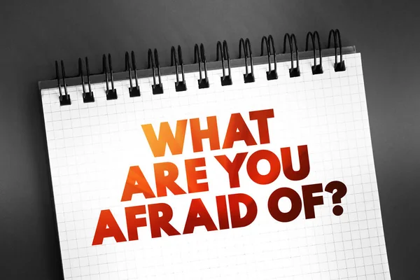 What You Afraid Text Notepad Concept Background — Stock Photo, Image