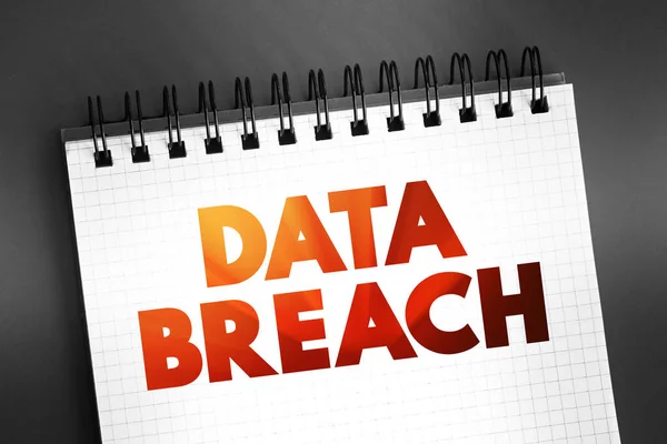 Data Breach Security Incident Which Malicious Insiders External Attackers Gain — Stock Photo, Image