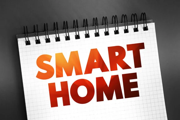 Smart Home Sistema Domotico Con Monitor Controllo Degli Attributi Domestici — Foto Stock