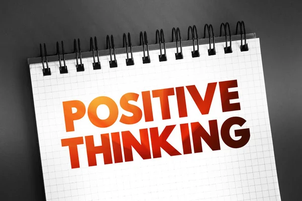 Pozitif Düşünce Hoşnutsuzluğa Daha Olumlu Üretken Yaklaşmak Anlamına Gelir Defterindeki — Stok fotoğraf