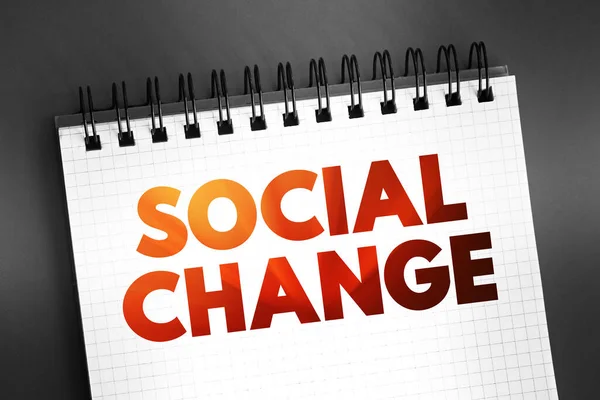 Sociale Verandering Impliceert Verandering Van Sociale Orde Van Een Samenleving — Stockfoto