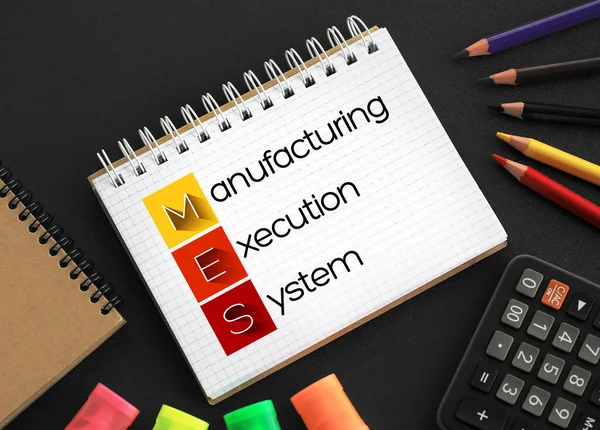 Mes Manufacturing Execution System Geautomatiseerde Systemen Gebruikt Bij Productie Volgen — Stockfoto