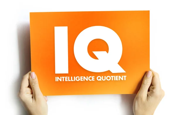 Intelligence Quotient Een Test Die Wordt Gebruikt Cognitieve Vaardigheden Van — Stockfoto
