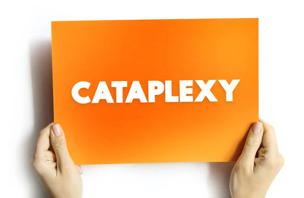 Cataplexy Είναι Μια Ξαφνική Μυϊκή Αδυναμία Που Εμφανίζεται Ενώ Ένα — Φωτογραφία Αρχείου