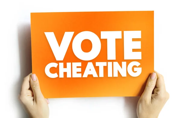 Vote Cheating Text Concept Card Presentations Reports — Stock Photo, Image