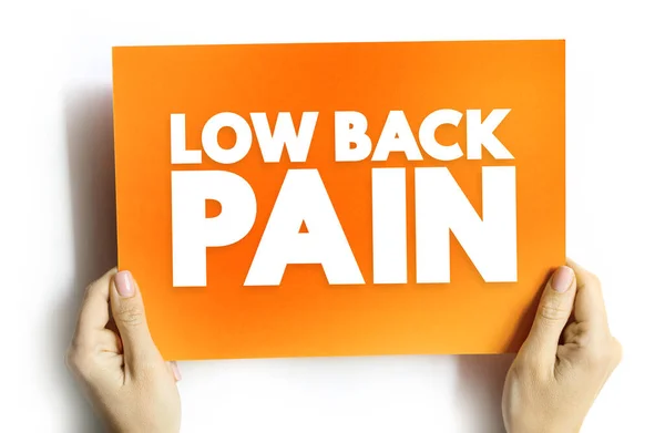 Low Back Pain Acute Short Term Back Pain Lasts Few — Stock Photo, Image