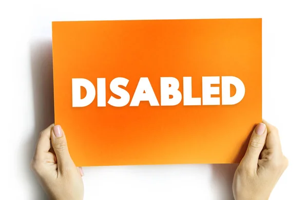 Discapacitados Tener Una Condición Física Mental Que Limita Sus Movimientos —  Fotos de Stock