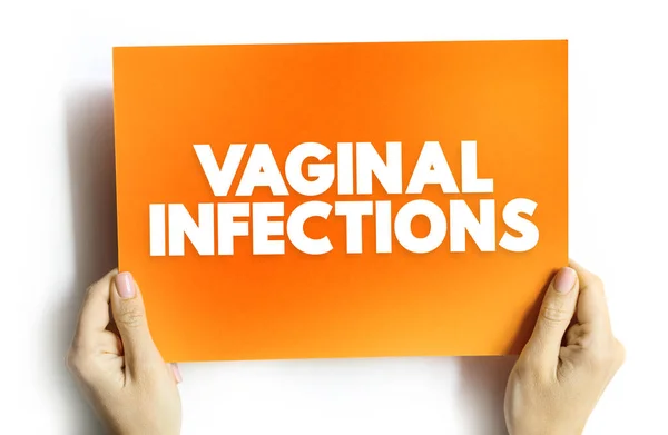 Concepto Texto Infecciones Vaginales Tarjeta Para Presentaciones Informes — Foto de Stock