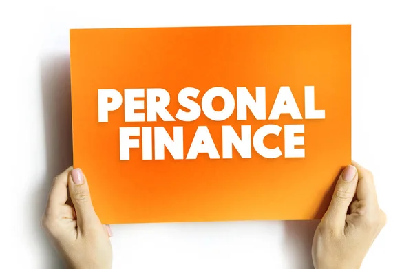 Personal Finance Όρος Που Καλύπτει Διαχείριση Των Χρημάτων Σας Καθώς — Φωτογραφία Αρχείου