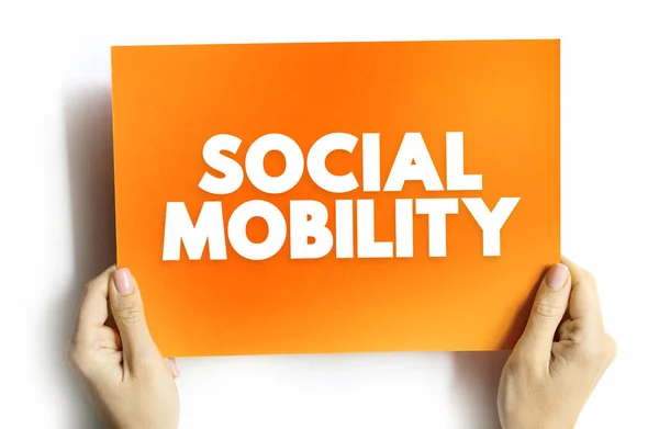 Social Mobility Movement Individuals Families Households Other Categories People Social — Stock Photo, Image