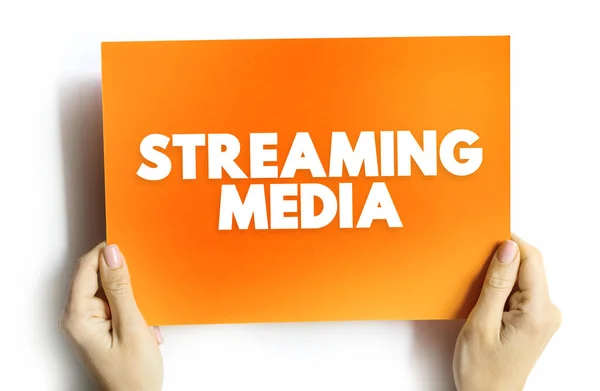 Streaming Media Multimedia Que Entrega Consume Forma Continua Desde Almacenamiento — Foto de Stock