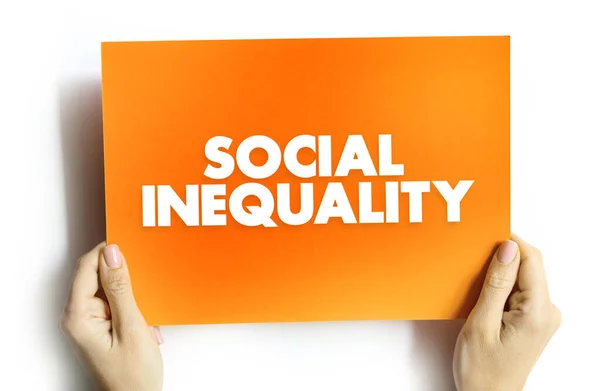 Desigualdad Social Condición Acceso Desigual Los Beneficios Pertenecer Cualquier Sociedad — Foto de Stock