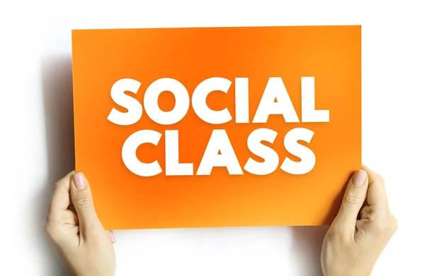 Classe Sociale Raggruppamento Persone Insieme Categorie Sociali Gerarchiche Concetto Testo — Foto Stock