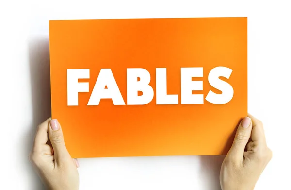 Fables Text Concept Card Presentations Reports — Stock Photo, Image