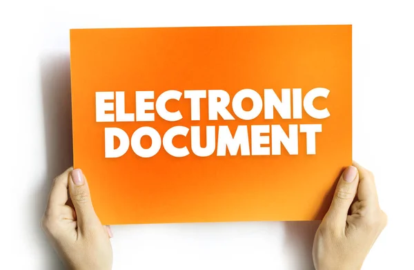 Elektronik Belge Elektronik Bir Formda Kart Üzerindeki Yazılı Çıktı Metin — Stok fotoğraf