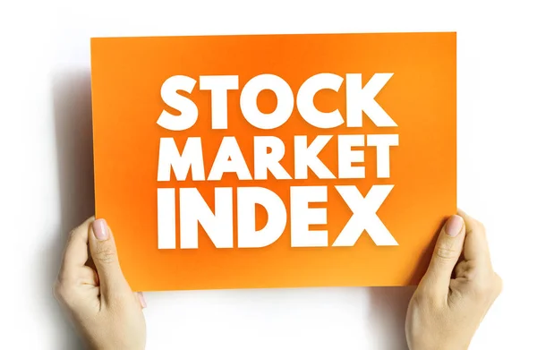 Tőzsdei Index Egy Olyan Index Amely Tőzsdepiacot Méri Amely Segít — Stock Fotó