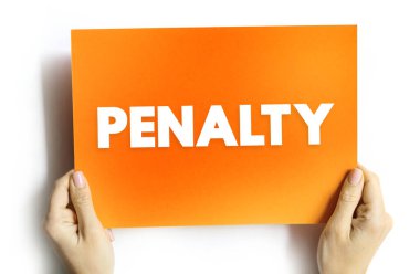 Ceza - kartta yasa, kural ya da sözleşme, metin kavramını çiğnemenin cezası