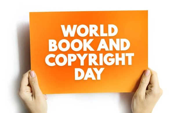 World Book Copyright Day Een Jaarlijks Evenement Educatieve Wetenschappelijke Culturele — Stockfoto