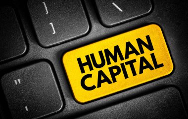 İnsan Sermayesi - işçilerin deneyim ve becerilerinin ekonomik değeri, klavyede metin düğmesi