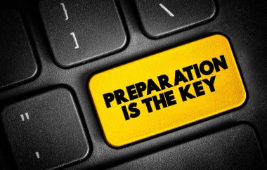 Hazırlık klavyedeki anahtar metin düğmesidir, konsept arkaplan