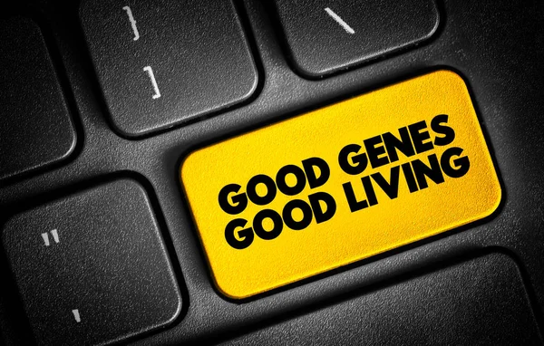 Good Genes Good Living Text Button Keyboard Concept Background — Stock Photo, Image
