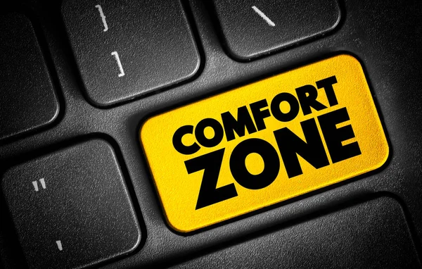 Botón Texto Comfort Zone Teclado Fondo Conceptual — Foto de Stock