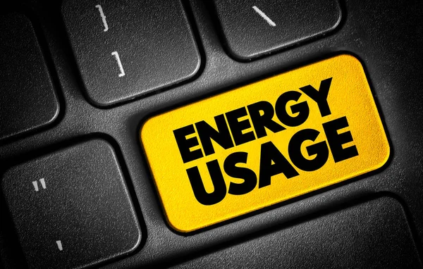 Energy Usage Text Button Keyboard Concept Background — Stockfoto