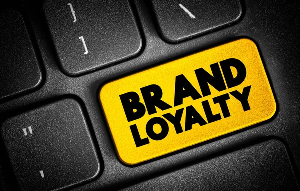 Klavyede Brand Sadakat metin düğmesi, konsept arkaplan