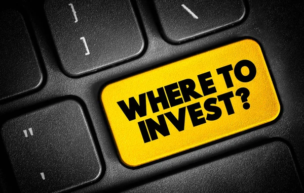 Invest Question Text Button Keyboard Concept Background — Fotografia de Stock