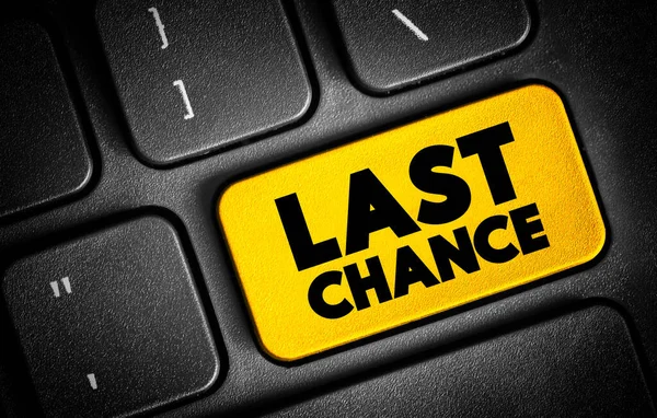 Botón Texto Last Chance Teclado Concepto Fondo — Foto de Stock