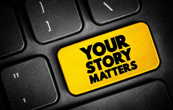 Your Story Matters Text Button Keyboard Concept Background — Stock fotografie
