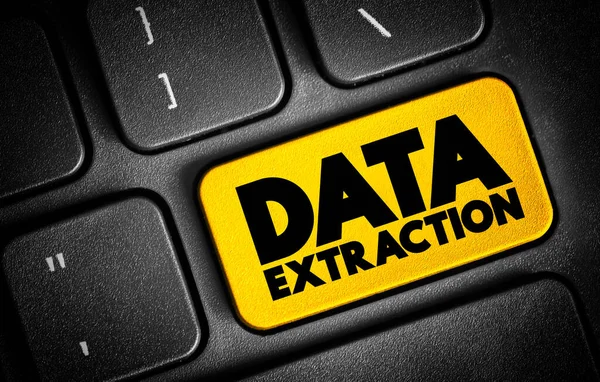 Data Extraction Act Process Retrieving Data Out Sources Further Data — Fotografia de Stock