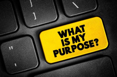 Benim Amaçlı Soru Sorum klavyedeki metin düğmesi, konsept arkaplan