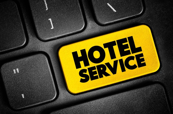 Hotel Service Text Knapp Tangentbordet Koncept Bakgrund — Stockfoto