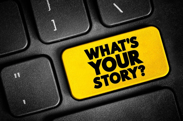 Whats Your Story Question Text Button 키보드 컨셉트 — 스톡 사진
