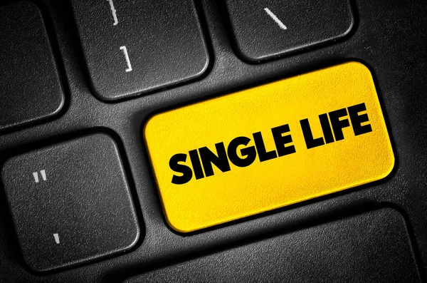 Textové Tlačítko Single Life Klávesnici Koncept Pozadí — Stock fotografie