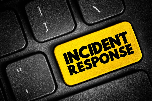 Incident response - organized approach to addressing and managing the aftermath of a security breach or cyberattack, text button on keyboard