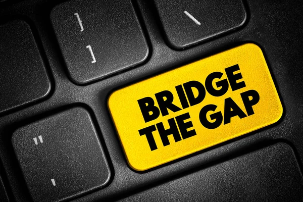 Bridge Gap Połączyć Dwie Rzeczy Lub Zrobić Różnicę Między Nimi — Zdjęcie stockowe