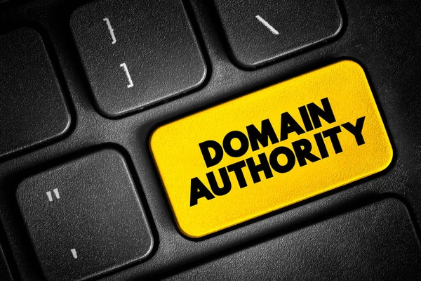 Domain Authority Website Describes Its Relevance Specific Subject Area Industry — Stock Photo, Image