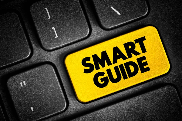 Tecla Texto Smart Guide Teclado Fundo Conceito — Fotografia de Stock