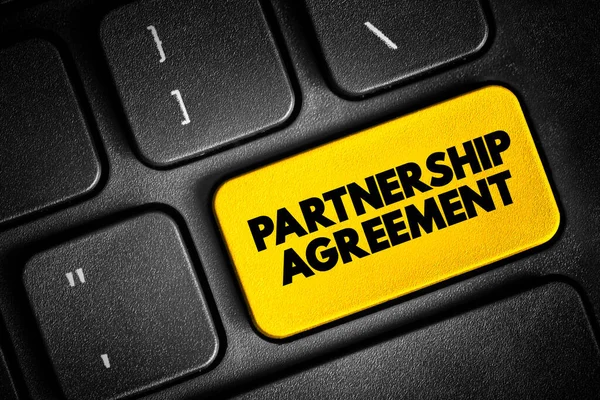 Партнерское Соглашение Юридический Документ Определяющий Структуру Управления Партнерством Права Обязанности — стоковое фото