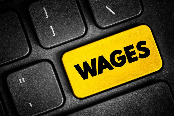 Wages Payment Made Employer Employee Work Done Specific Period Time — Stock Photo, Image